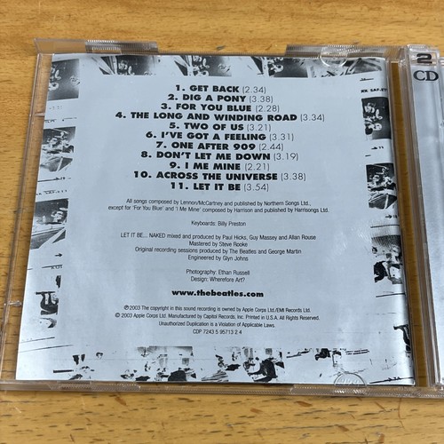 The Beatles Let It Be... NAKED 2CDs 2003 Capitol/Apple Records Very Good - Picture 3 of 11