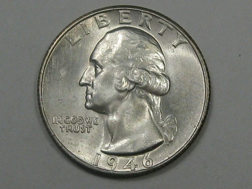 BU 1946-s Silver Washington Quarter.  #24