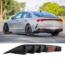 Car Rear Diffuser 6-Fins Bumper Lip Splitter Spoiler Wing For Kia K5 GT Sedan