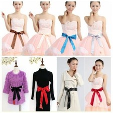 Classic Satin Silky Sash Belt Corset Self Tie Bowknot Prom Wedding Dress Ribbon