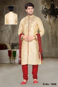Free Ship Indian Wedding Mens Kurta Churidar Pyjama Sherwani Free Stole Indian Ebay