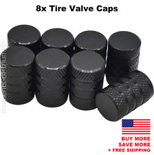 8x Universal Tire Valve Stem Caps For Car Truck Standard Fitting Black 8x Universal Tire Valve Stem Caps For Car Truck Standard Fitting Black