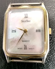 Selectime Ladies Watch Blond Abalone Dial. New Battery