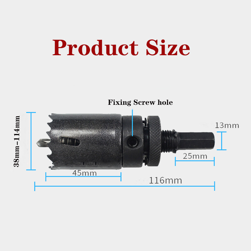 HonFitat 110-200mm M42 HSS Hole Saw Cutter Drill Bit Bi Metal Tip Drill