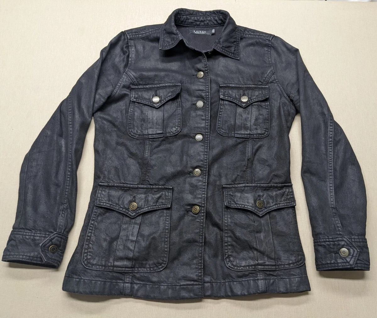 Ralph lauren sale black jean jacket