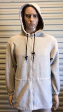 Vintage Lands End Direct Merchants Hooded Fleece Jacket Size Small USA Made