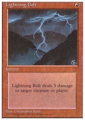 Lightning Bolt ~ Fourth Edition [ PLAYED ] [ Magic MTG ]