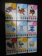 Pokemon Music Musical Note Card Incineroar Primarina Decidueye Evolutions #3550