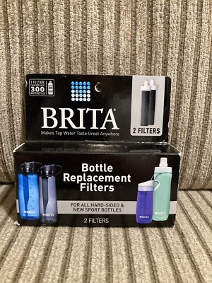Brita Bottle Replacement Filters 2 pack BB06 For Hard-Sided & Sport Bottles 6588
