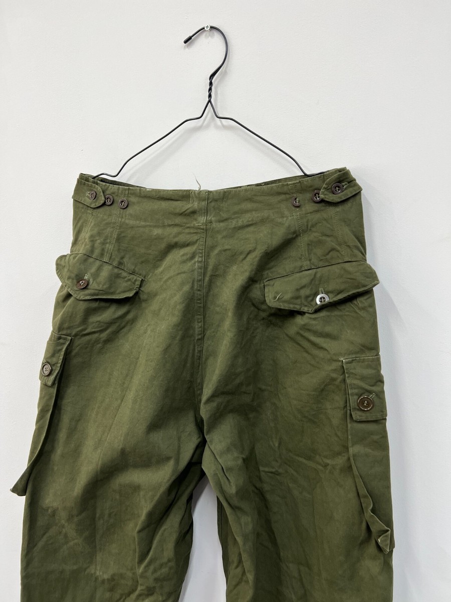 1950s Vintage Royal Dutch Army MvO Cargo Olive Pants AM