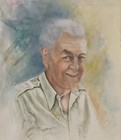 14X16 OLD MAN SMILING GRANDFATHER SIGNED WATERCOLOR PAINTING       *Moving Sale* — photo 1