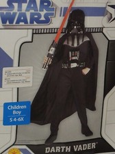 Star Wars Darth Vader Costume Child Size 4-6 Small New  mask