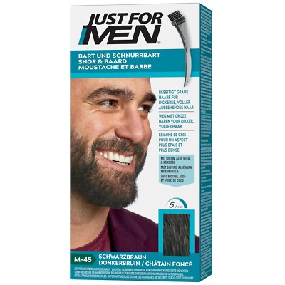 Just For Men Schnurrbart & Bart Färbe Dunkelbraun Bart Farbe Tönung M45