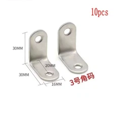 10pcs L-shaped stainless steel right angle bracket joint support corner support