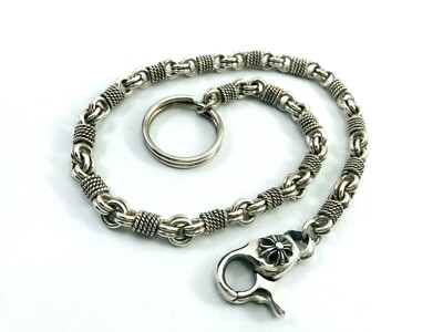 rare kmrii wallet chain bracelet 初期 Heavy 950 Sterling Silver Biker Wallet Chain. 154 grams, 50 cm, 20