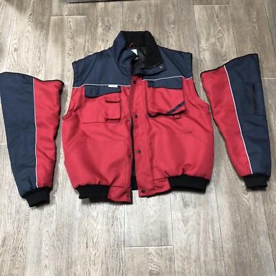 Result Workguard Zip Sleeve Heavy Duty Jacket - Red/Navy - Size UK 2XL
