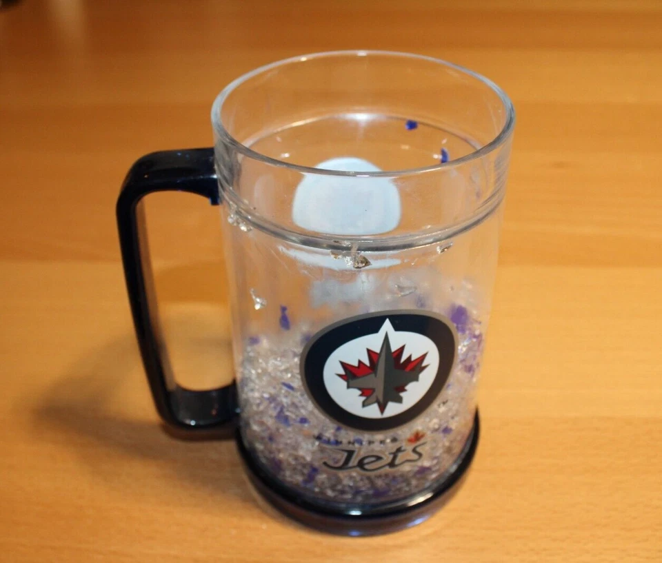 Winnipeg Jets NHL Hockey 16 oz Plastic Freezer Mug Clear & Blue - Image 2 of 4