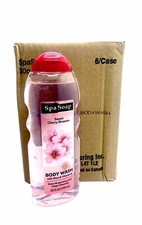 Spasoap Bodywash Gel (1 Case) (6 Count Bottles In Case) Cherry Blossom