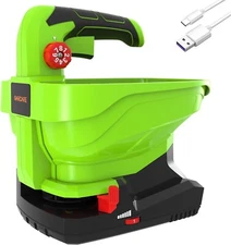 GARCARE 7.2V Cordless Seed Spreader, 3.3L Capacity, 2.0Ah Built-in Battery