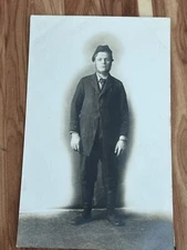 RPPC OF A MAN POSING IN Revolutionary War Or Pirate COSTUME 1910 Fake Beard