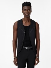 SOLD OUT 598 NWT Brand New John Varvatos Collection Theodore Vest Black