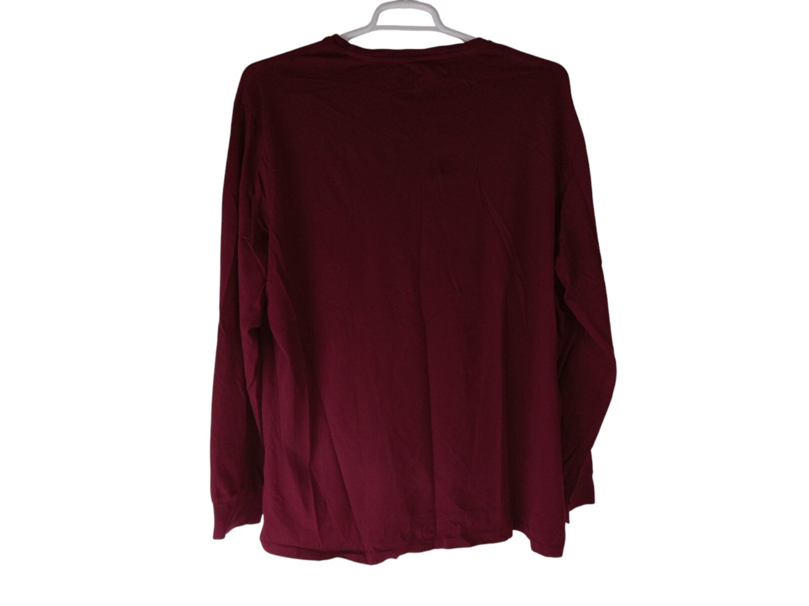 Polo Ralph Lauren Uomo XXL Borgogna Basic T shirt Verde Pony Logo Manica Lunga