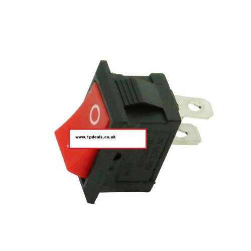 ROCKER SWITCH MAINS VOLTAGE RATED 6A 250V OR 10A 125V ON OFF 2 TERMINAL ...