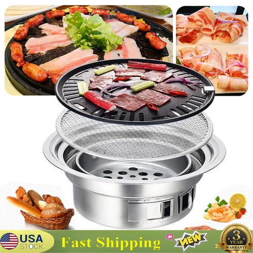 Japanese / Korean Stainless Hibachi BBQ Picnic Table Grill Barbecue Stove Cooker