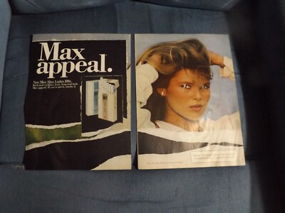 Magazine adMax appeal Slim light 100s Rich Reckless lean long lush Young woman