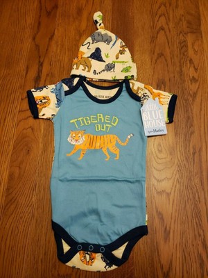 little blue house onesie