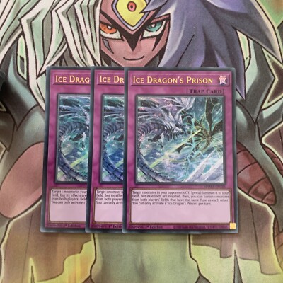 MAMA-DE101 x3 Eisdrachengefängnis Ultra Rare Top Zustand Yugioh