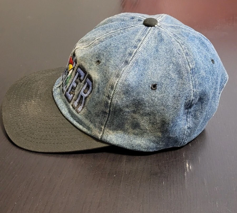 De colección Arnold Palmer PGA Golf Denim Sombrero Correa Papá Gorra Golf Azul Negro Foto 2 de 4