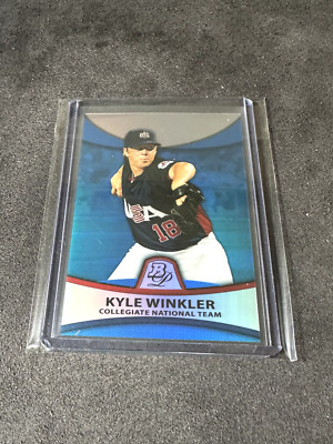 Kyle Winkler 2010 Bowman Platinum USA Chrome Blue Refractor 21/99