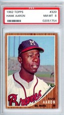 1962	Topps	Hank	Aaron	320	PSA 8	Braves	11282