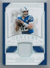 2018 National Treasures Andrew Luck Holo Silver Century Materials #'ed 05/25