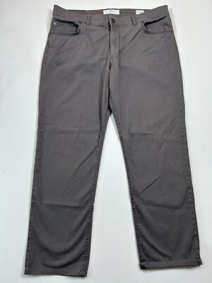 Brax Pants Mens Size 36x28 Gray Cooper Fancy Regular Fit Stretch Feel Good Logo
