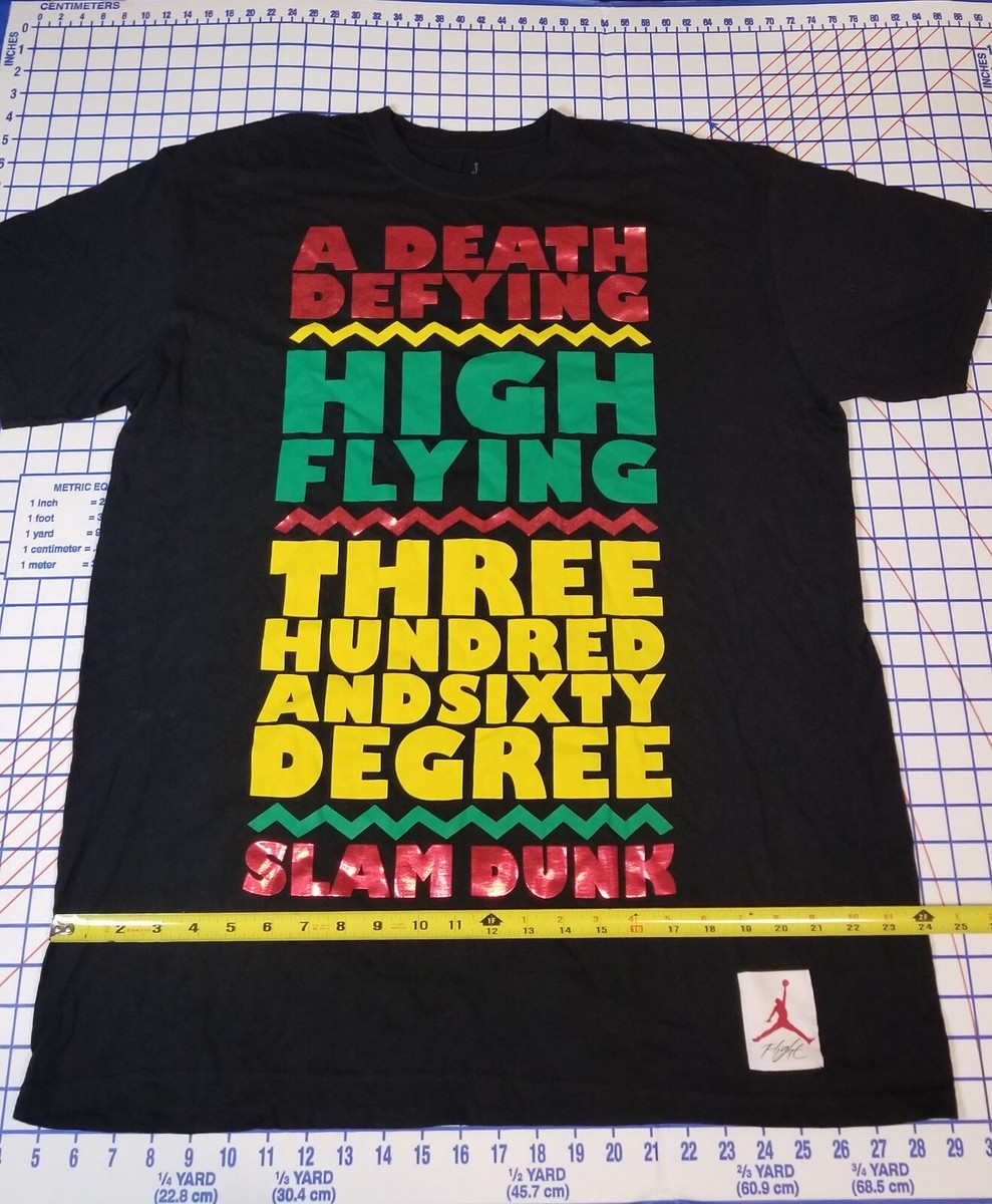 Vtg OG Nike Air Jordan 360 Slam Dunk Spizike T-Shirt XL Flight Rasta Mars  IV 90s