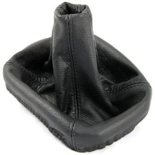 FITS VOLKSWAGEN PASSAT B4 1988–1996 GEAR GAITER REAL LEAHER BLACK STITCHING