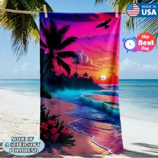 Sea Oversize Beach Towel Quick Dry Soft Microfiber Bath Towel Extra Large 400GSM