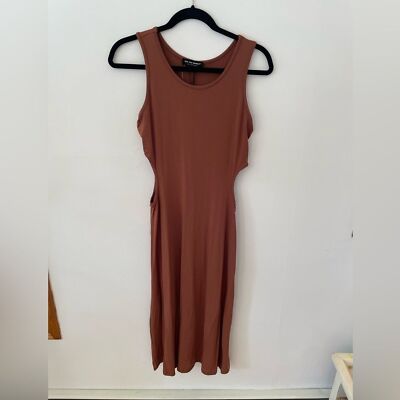 see you monday brown dress Josie Off Shoulder Mesh Maxi Dress - Dark Brown