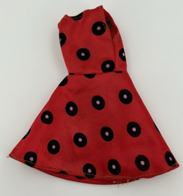 Fashion Doll Dress Red & Black Fit Flare Unbranded