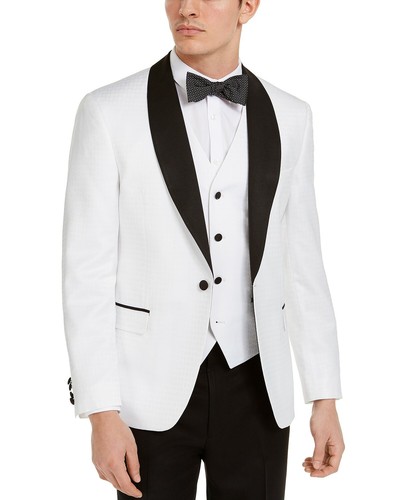 White Medallion Tuxedo Jacket 42S 