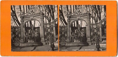 Nancy. Lothringen. Neptunbrunnen. Meurthe-et-Moselle. Stereo Foto. Silber. Nr. 5