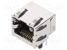 1 piece, R/A INV MODJK W/ LT PIPES SHLD WTABS 8/8 MX-43860-0010 /E2UK