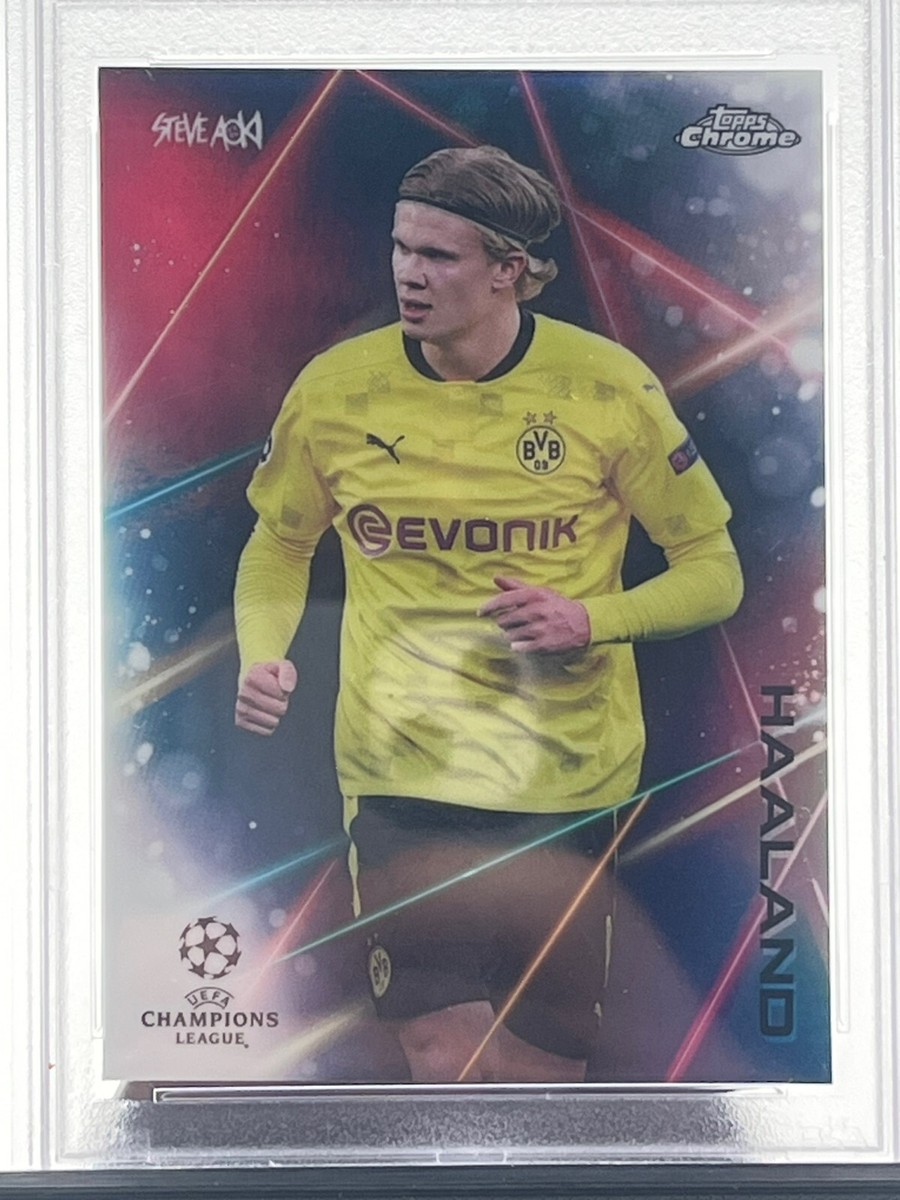 2020-21 Topps Chrome X Steve Aoki UCL - Neon Lazers Erling Haaland