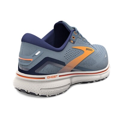 Brooks Ghost 15 Flintstone Grey Orange Men Running Shoes