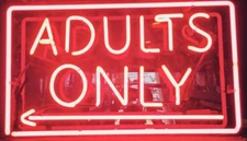 Adults Only Arrow This Way Neon Sign Light Beer Bar Pub Wall Hanging Art 24"x20"
