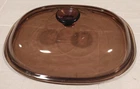 Vintage Smoked Brown Glass Pyrex Replacement Lid F-14-C Fits Large Baker Roaster