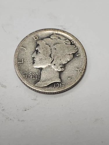 1917 S Mercury Dime 90% Silver Good G JRT 270