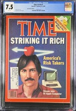 Steve Jobs Time Magazine “Striking It Rich” Feb 15 1982 First Cover - CGC 7.5